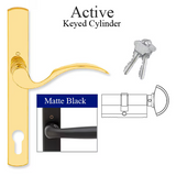 HOPPE MULTIPOINT LOCK HANDLESET, MUNCHEN, M112PL/216N, SOLID BRASS - MATTE BLACK, ACTIVE ,2131178