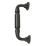 Door Pull w/ Rosette, 8"