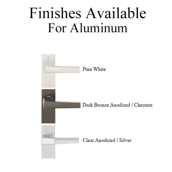 HOPPE MULTIPOINT LOCK HANDLESET, A117/ 2246N, FRANKFURT, ALUMINUM, INACTIVE - CLEAR ANODIZED , 2439199