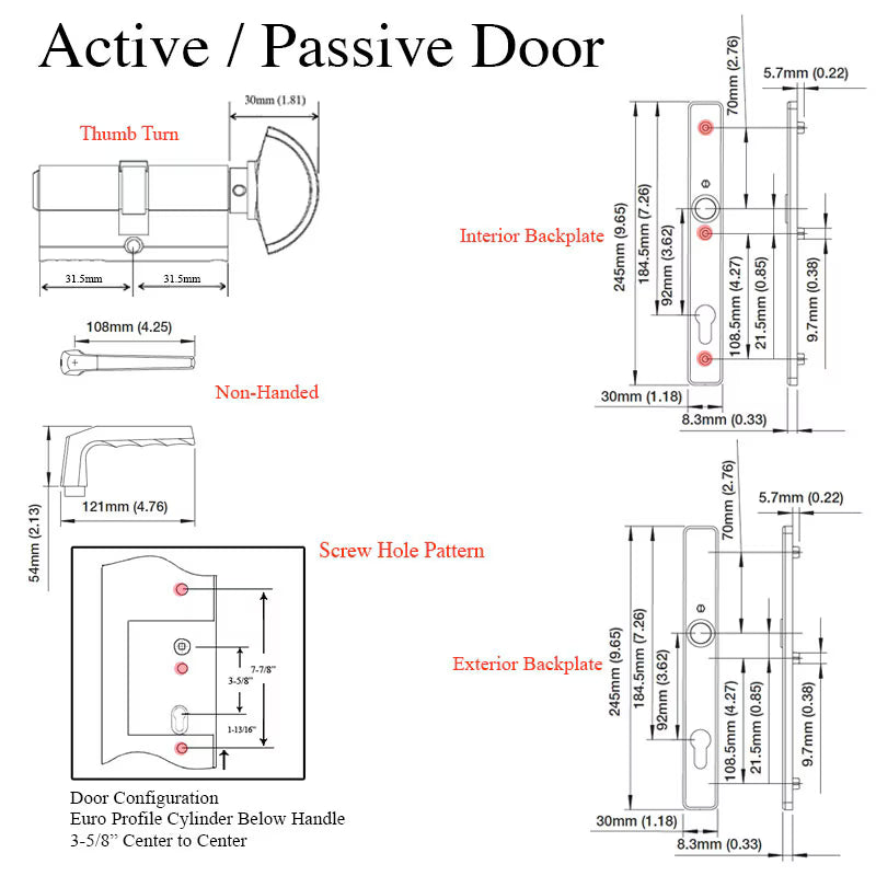 HOPPE MULTIPOINT LOCK HANDLESET, A117/ 2246N, FRANKFURT, ALUMINUM, ACTIVE - DARK BRONZEANODIZED , 2437652