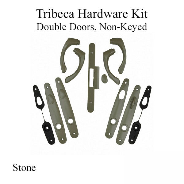 Andersen Tribeca Hardware Kit - Double Doors, Non-Keyed - Stone