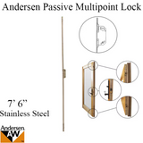 Andersen Passive 2-Point Shootbolt Lock, 86-1/2 Inch, 7-6 Frenchwood Door - 2578191