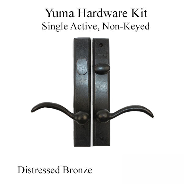 Andersen Yuma Single Door Hardware Kit - Active, Non-Keyed - Distressed Bronze