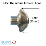 Crescent KNOB for Sliding door HLS9000 Thumbturn Shaft