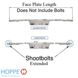 Hoppe Multipoint 1.77" Backset Manual Gear with Tongue/ Shootbolt Bottom Extension