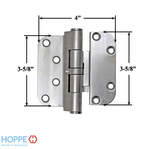 Hoppe F42-R, 2009 Set Hinge, Lhi / Rho - Satin Nickel - 2972743