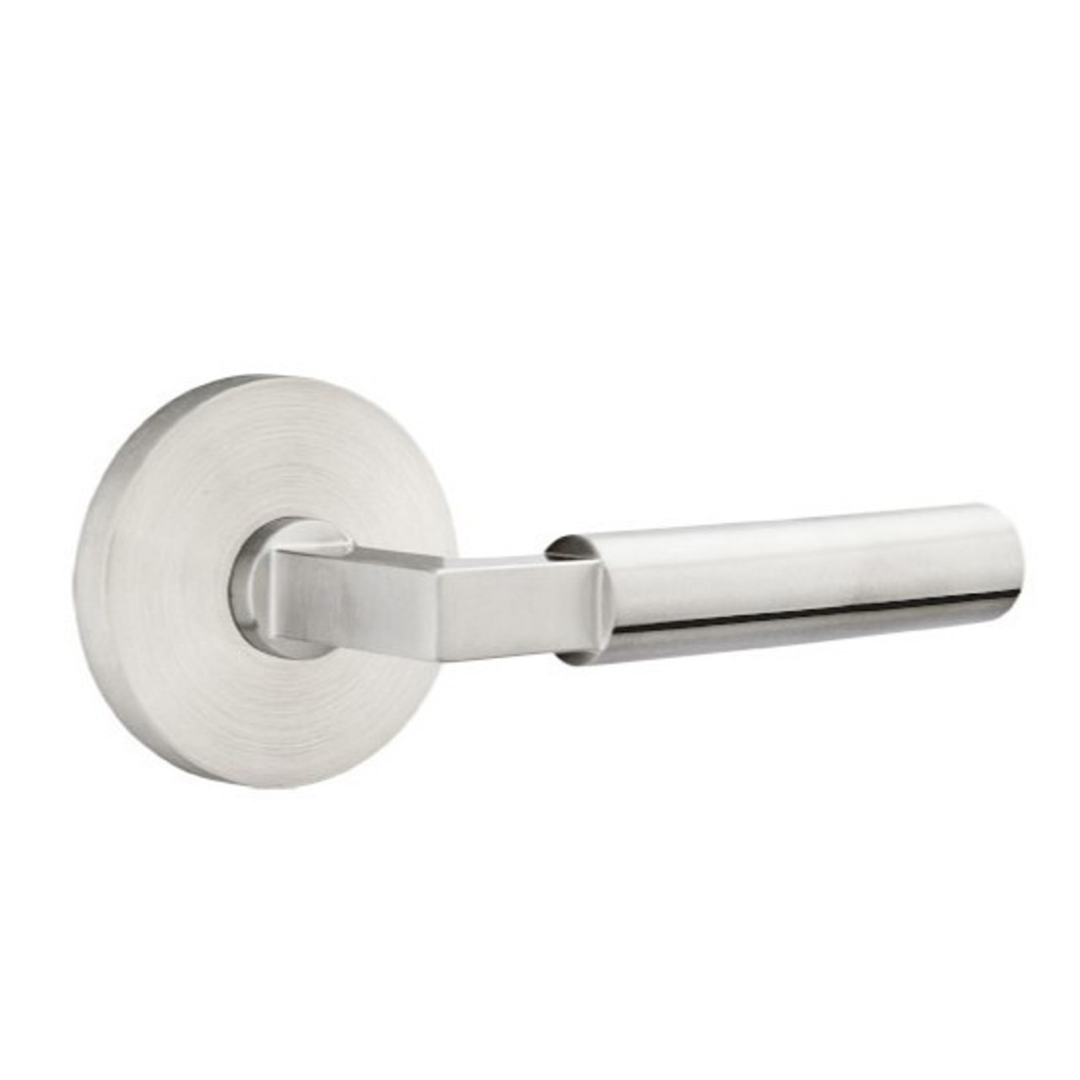 Emtek S300 STAINLESS STEEL - LEVERSETS With Disk Rosette Dummy, Pair