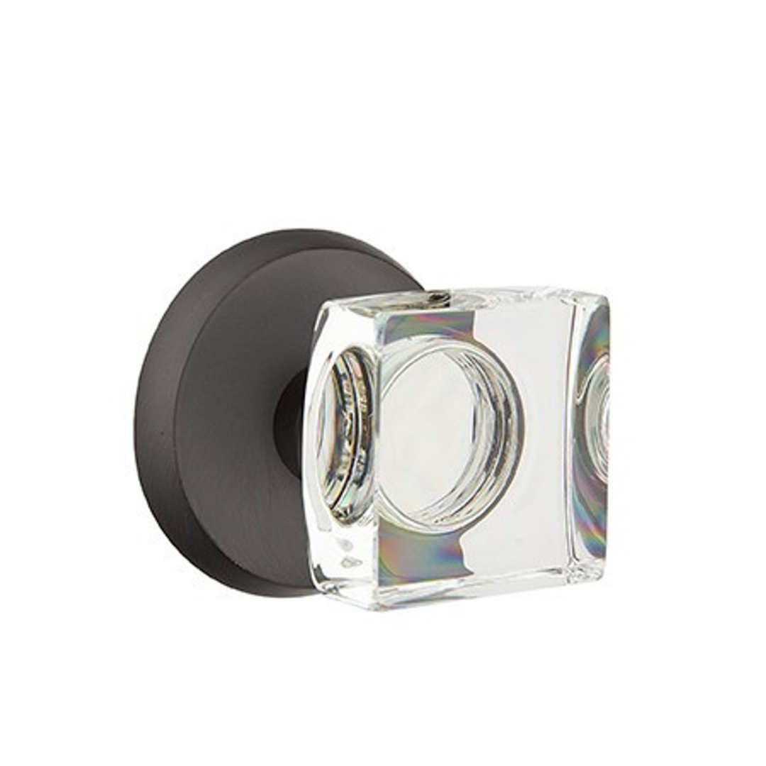 Emtek 7056 GLASS - KNOBSETS With #2 Rosette Dummy, Pair