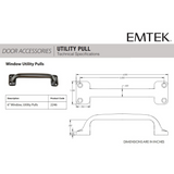 Emtek 2246 Window Utility Pull, 6"