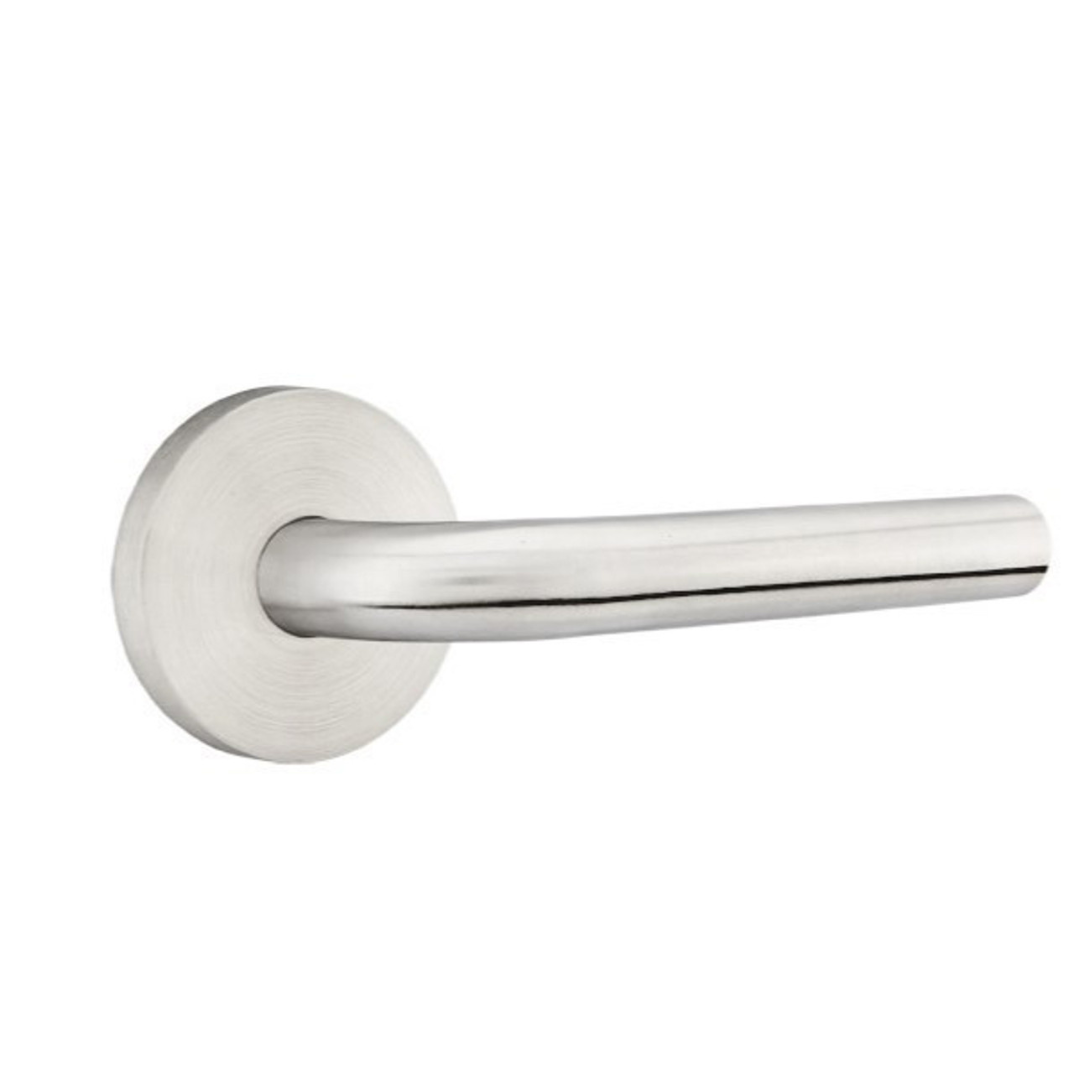 Emtek S300 STAINLESS STEEL - LEVERSETS & KNOBSETS With Disk Rosette Dummy, Pair