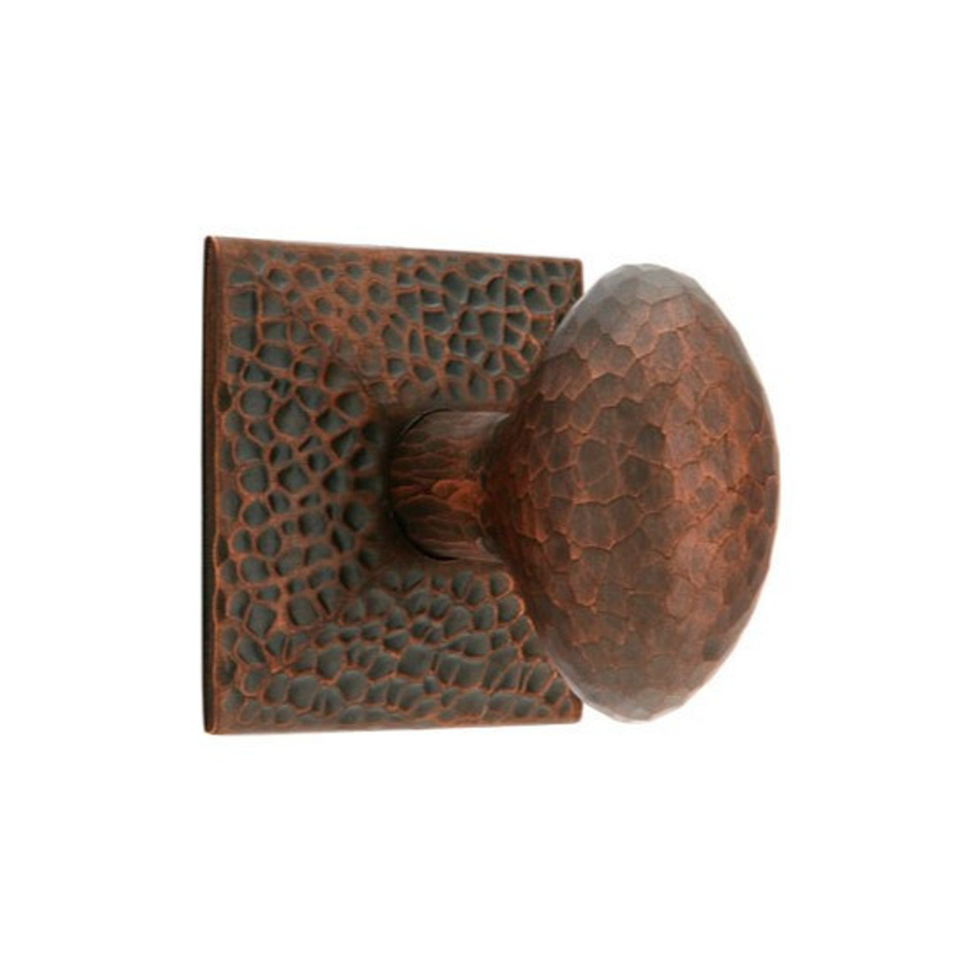 Emtek 5056 ARTS & CRAFTS - KNOBSETS With Hammered Rosette Dummy, Pair