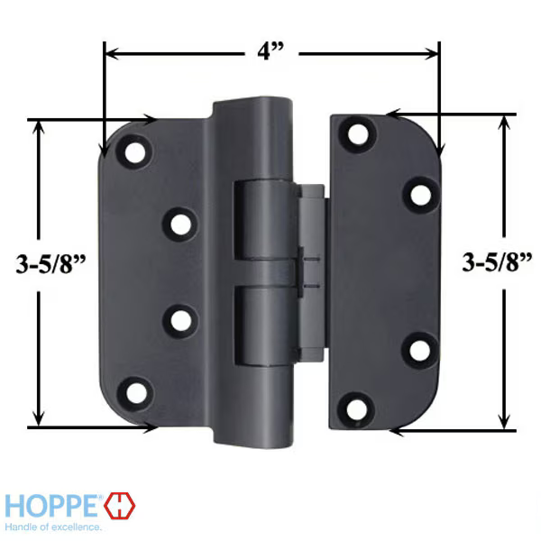 Hoppe F9714, 2009 Set Hinge, Lhi / Rho- Black - 850-3033959