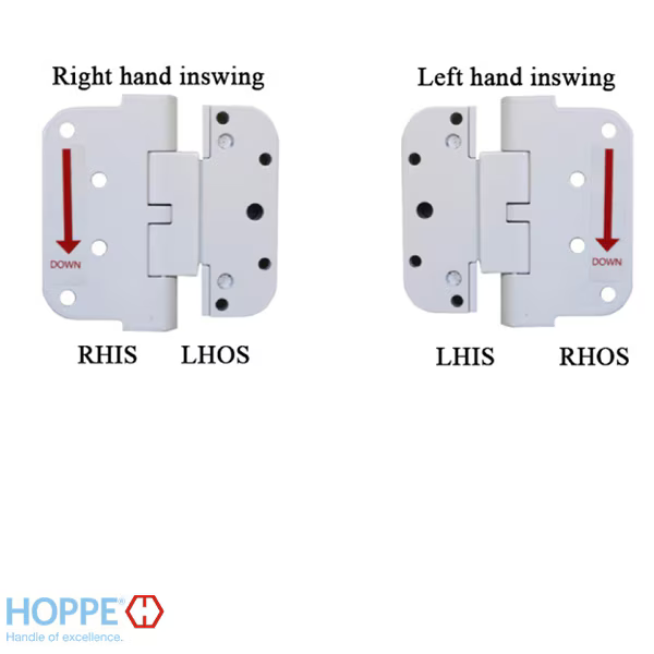 Hoppe F9714, 2009 Set Hinge, Lhi / Rho- Black - 850-3033959