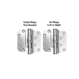 Hoppe F9714, 2009 Set Hinge, Rhi / Lho- Black - 3033967