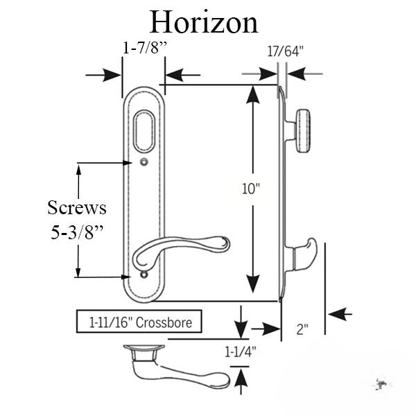 TRILENNIUM PEACHTREE IPD DUMMY FIXED LEVERS 1-3/4 HINGED DOOR