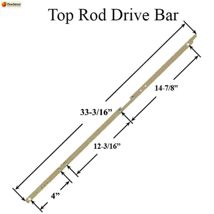 Auxillary Locking Module Drive Bar/ Rod, Ipd 6-8 Door - Top