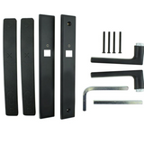 Dallas Contemporary Lever Handle, Fixed Dummy Pair, M1643 / 2161N Set - Matte Black, 3764866