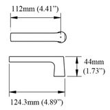 Dallas Lever Handle for Active/Inactive Handlesets Matte Black