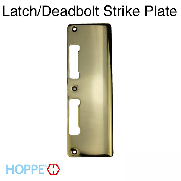 Latch & Deadbolt Strike Plate, 2.94 x 8.82 Extra Wide - Plated Polished Brass