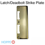 Latch & Deadbolt Strike Plate, 2.94 x 8.82 Extra Wide - Plated Polished Brass