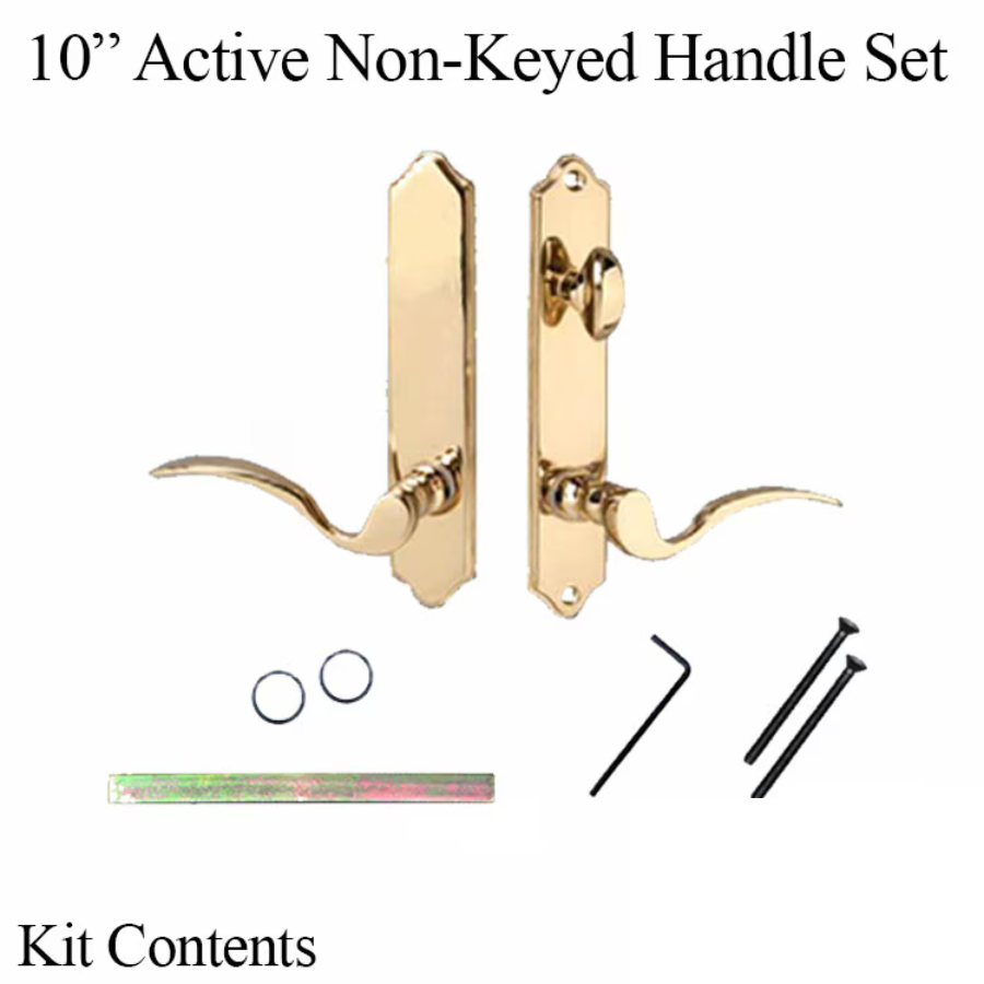 Elegance 10" Arch Non-Keyed Active Handle Hardware For Hinged Door - 395005