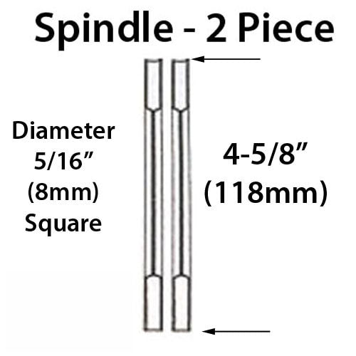 Spindle, 2-1/4 door, 5/16 Dia, 4-5/8 length 2- Piece