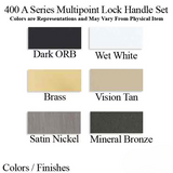 Amesbury 400A Active Handle Set Right Hand Multipoint Lock Trim Choose Color - 395173