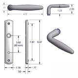 Active Keyed Handle Set 800C - for Multipoint Locks - Solid Brass - Choose Finish ,395220B