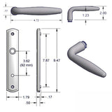 Active Keyed Handle Set 800C - for Multipoint Locks - Zinc Material - Choose Finish, 395220Z