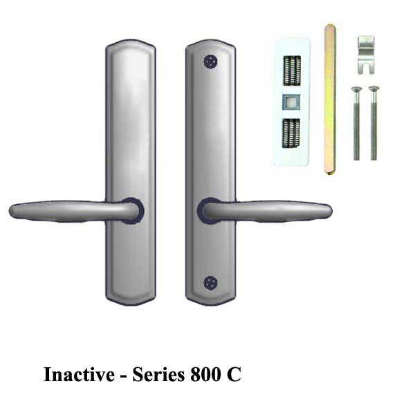 Inactive Handle Set 800C - for Multipoint Locks - Solid Brass - 395221B