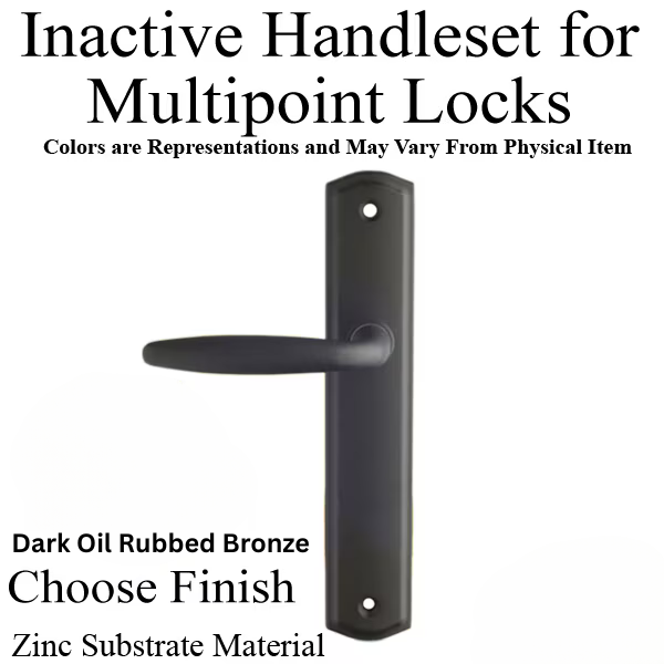 Inactive Handle Set 800C - for Multipoint Locks - Zinc Material - Choose Finish