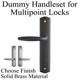 Amesbury 800C Dummy Handle Set Multipoint Lock Trim Solid Brass Choose Finish - 395222B