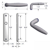 Amesbury 800C Dummy Handle Set Multipoint Lock Trim Solid Brass Choose Finish - 395222B