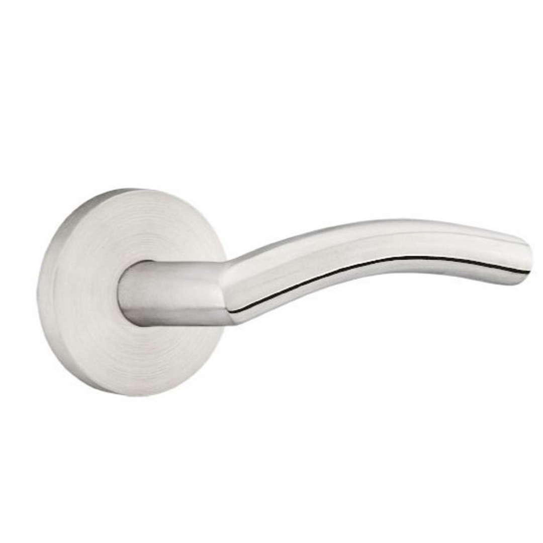 Emtek S300 STAINLESS STEEL - LEVERSETS & KNOBSETS With Disk Rosette Dummy, Pair