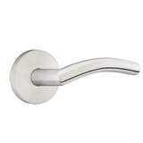 Emtek S300 STAINLESS STEEL - LEVERSETS & KNOBSETS With Disk Rosette Dummy, Pair