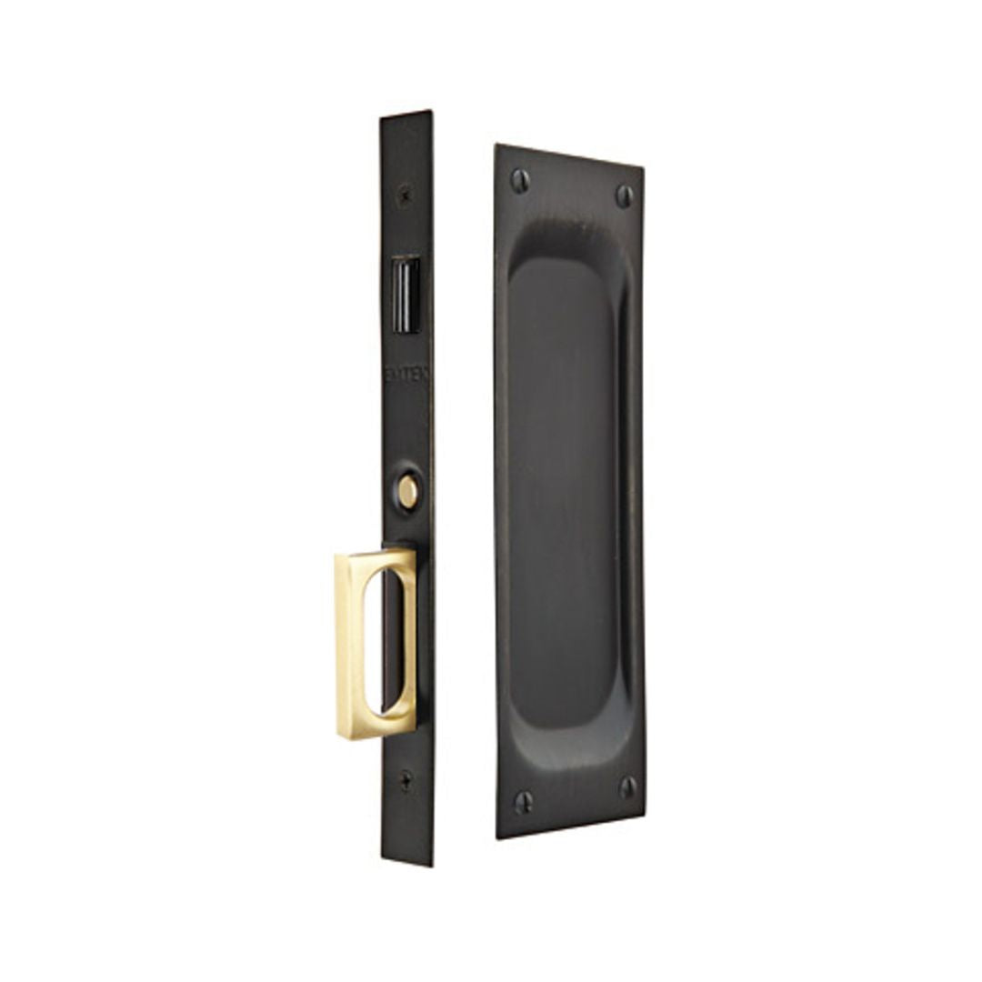 Emtek 2103 Classic Pocket Door Mortise Locks (2-1/2" x 7-1/2") - Keyed