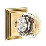 Emtek 8561 GLASS - Knobsets With Wilshire Rosette Dummy, Pair