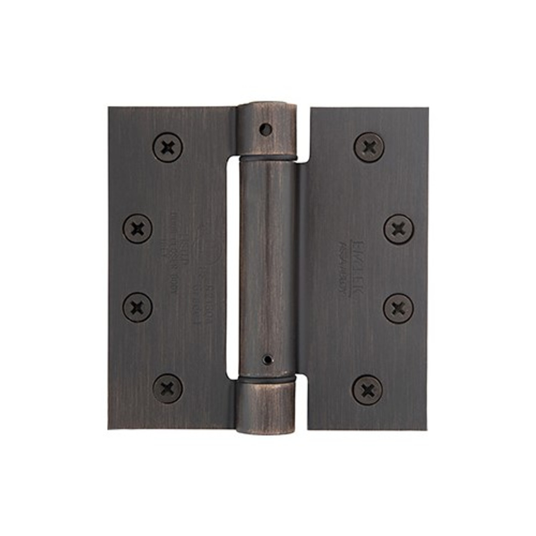 Emtek 95014 Spring Hinges (Pair), 4" x 4" with Square Corners, UL Listed, Plated Steel