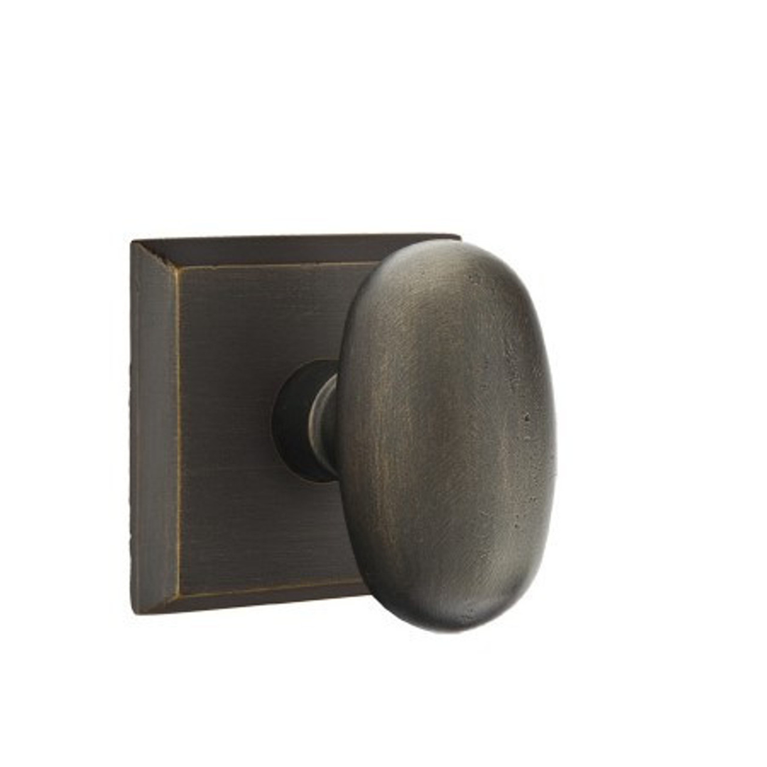 Emtek 7061 SANDCAST BRONZE - KNOBSETS With #6 Rosette Dummy, Pair