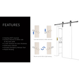 Emtek 222201 Modern Rectangular Barn Door Privacy Locks