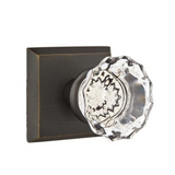 Emtek 8531 GLASS - Knobsets With Quincy Rosette Dummy, Pair