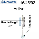 16MM P2000 ACTIVE LOWER 45/92 SHOOTBOLT, DOORS 82.0 - 95.5
