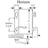 Trilennium Peachtree IPD Active Keyed Handle Set 1-3/4 Door