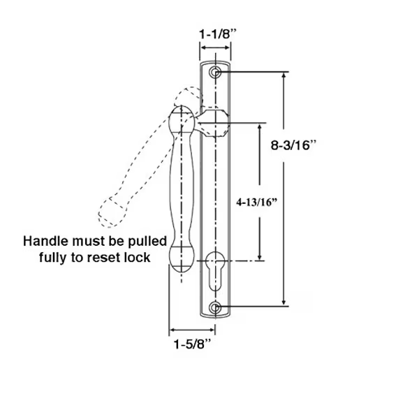 Fuhr Sliding Patio Door Handle Active L Handle 574 392 Screw Hole Pattern Choose Color