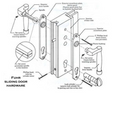 Fuhr Sliding Patio Door Handle Active L Handle 574 392 Screw Hole Pattern Choose Color