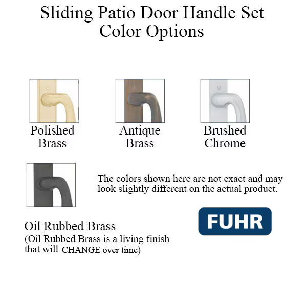 Fuhr Sliding Patio Door Handle Active L Handle 574 392 Screw Hole Pattern Choose Color