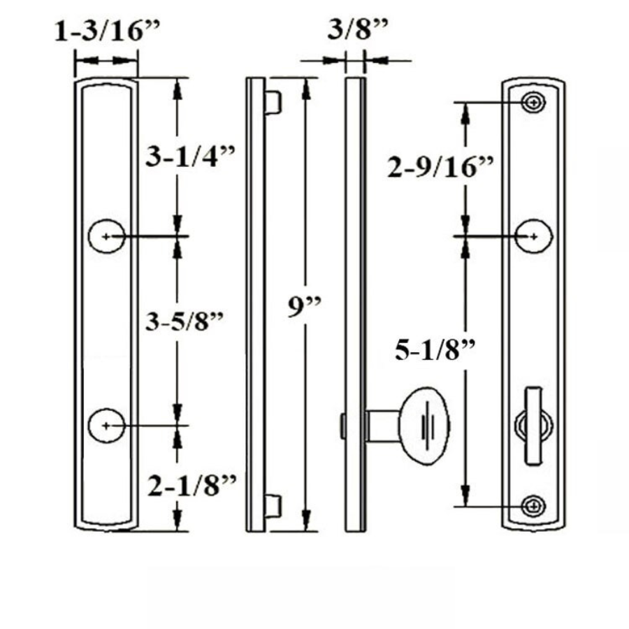 G-U ALLEGRO LEVER, 30MM PLATE, SOLID BRASS, INACTIVE, THUMBTURN ONLY (HANDLES DO MOVE) - OIL RUBBED BRONZE / BRUSHED SATIN NICKEL