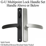 G-U ALLEGRO LEVER, 30MM PLATE, SOLID BRASS, INACTIVE, THUMBTURN ONLY (HANDLES DO MOVE) - OIL RUBBED BRONZE / BRUSHED SATIN NICKEL