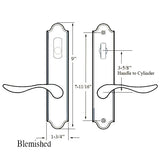 G-U VENICE HANDLE & 45MM PLATE, ACTIVE, KEY & THUMBTURN (HANDLE BELOW CYLINDER) - POLISHED BRASS