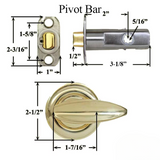 LEVER, STUBBY LOW PROFILE, 2 INCH BACKSET - 40505